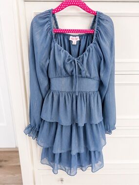 💙 Allison & Kelly Girls Tiered Dress – Size 7
